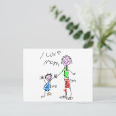 Mama und ich Liebe Mama Postkarte (Stehend Vorderseite)