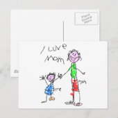 Mama und ich Liebe Mama Postkarte (Vorne/Hinten)