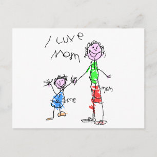 Mama und ich Liebe Mama Postkarte