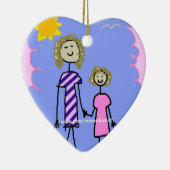 Mama und ich, Mutter-Tochter-Weg Keramik Ornament (Rechts)