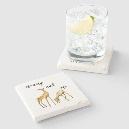 Mama und ich steinuntersetzer (Seitenansicht)