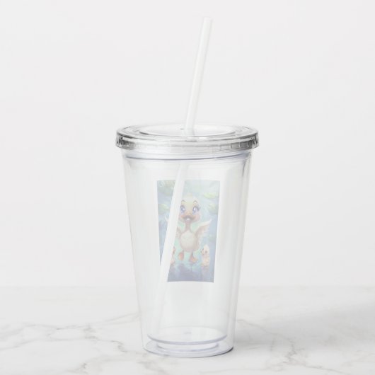 Mama und ihre Ducklings Acryltrinkbecher (Rückseite)