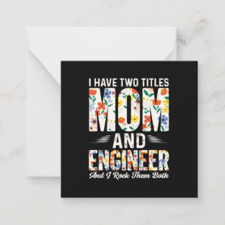 Mama und Ingenieur I rock sie Mitteilungskarte