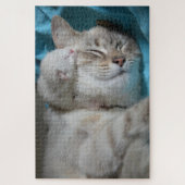 Mama und Kätzchen Puzzle (Vertikal)