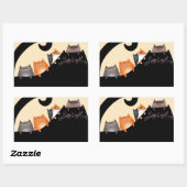 Mama und Kätzchen Rechteckiger Aufkleber (Blatt)