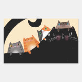 Mama und Kätzchen Rechteckiger Aufkleber (Vorderseite)