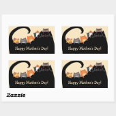 Mama und Kätzchen Rechteckiger Aufkleber (Blatt)