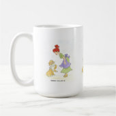 Mama und Katze mit Maus Knochen China Cup Kaffeetasse (Links)
