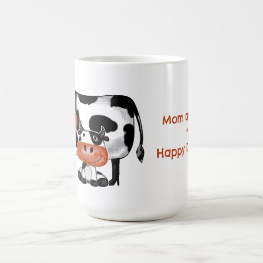 Mama und Kind glücklich trinken Verwandlungstasse (Zentrum)