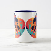 Mama und Kind mit Herz, moderne Tasse (Mittel)