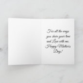 Mama und Kind mit Kitekarte Feiertagskarte (Innenseite)