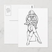 Mama und Kind Postkarte (Vorne/Hinten)