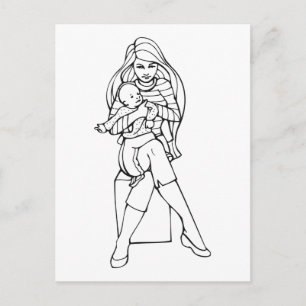 Mama und Kind Postkarte