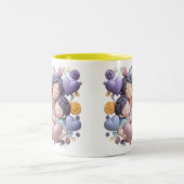 Mama und Kinder - 3D-Keramik Art Pasta Zweifarbige Tasse (Mittel)
