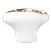 Mama und Kinder der Ziege Keramikknauf (Seitenansicht)