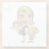 MAMA UND KINDER GLASUNTERSETZER (Rückseite)