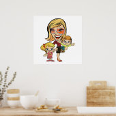 MAMA UND KINDER POSTER (Küche)