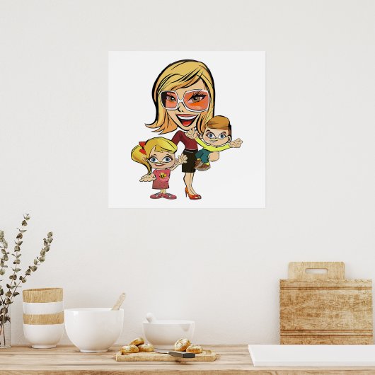 MAMA UND KINDER POSTER (Küche)