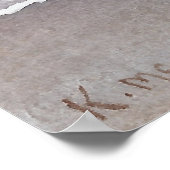 Mama und Kindermeerwellen Wasserfarbe Poster (Ecke)