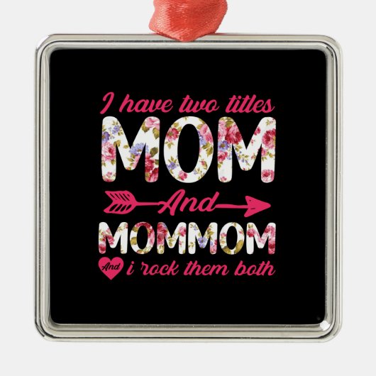 Mama und Mama ich rocken sie Ornament Aus Metall (Vorne)