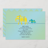 Mama und Me Blue Elephant Baby Ankündigung (Vorne/Hinten)