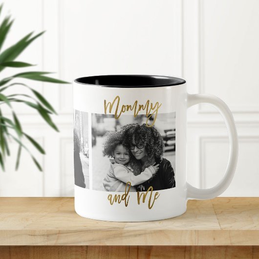 Mama und Me Gold Bilderkollektion der Mutter Zweifarbige Tasse