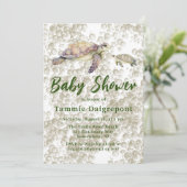 Mama und Me Sea Turtles Kinderdusche Einladung (Stehend Vorderseite)