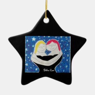 Mama und Me-Star-Ornament Keramik Ornament