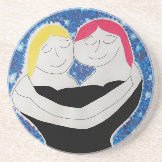 Mama und Me-Untersetzer Sandstein Untersetzer (Vorne)
