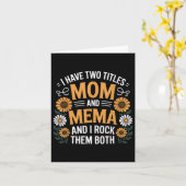 Mama und Mema Floral Mütter Tagesgeschenk Karte (Gelbe Blume)