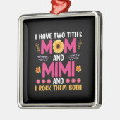 Mama und Mimi-Blume Ornament Aus Metall (Links)