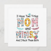 Mama und Mimsy Floral Geburtstag Einladung (Vorne/Hinten)