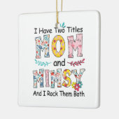 Mama und Mimsy Floral Geburtstag Keramikornament (Links)