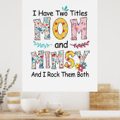 Mama und Mimsy Floral Geburtstag Poster (Küche)