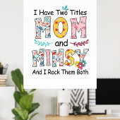 Mama und Mimsy Floral Geburtstag Poster (Heimbüro)