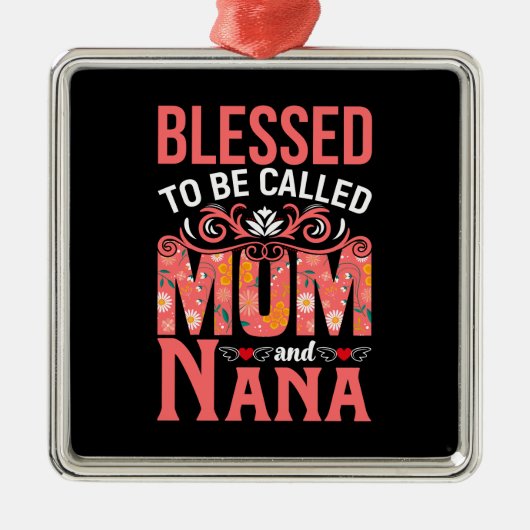 Mama und Nana Ornament Aus Metall (Vorne)
