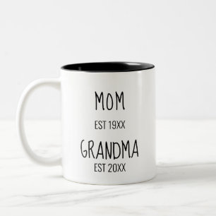 Mama und neue Oma EST-Tasse 2020 Zweifarbige Tasse