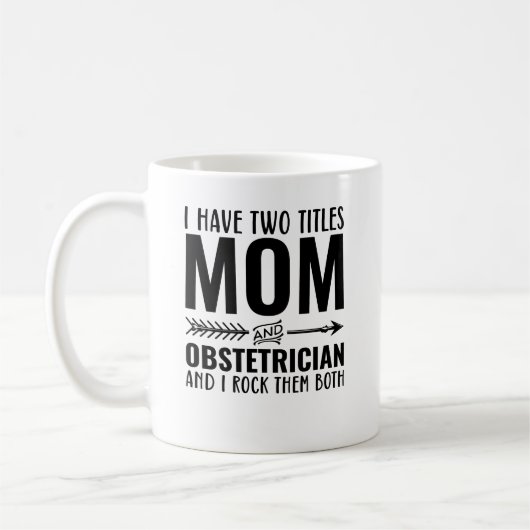 Mama und Obstetriker witzig Kaffeetasse (Links)