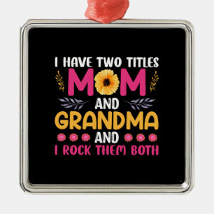 Mama und Oma-Blume Ornament Aus Metall