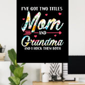 Mama und Oma Geburtstag Poster (Heimbüro)