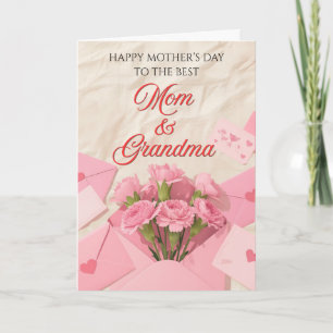 Mama und Oma Muttertagsblumen Karte