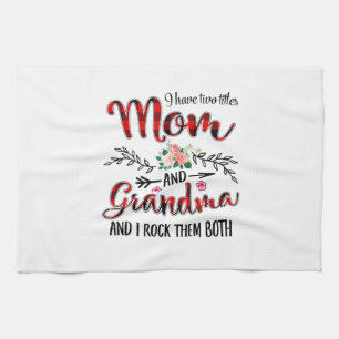Mama und Oma zum Geburtstag Geschirrtuch