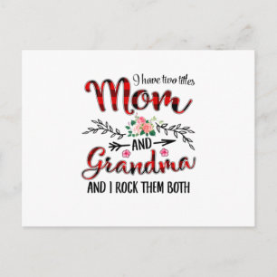 Mama und Oma zum Geburtstag Postkarte