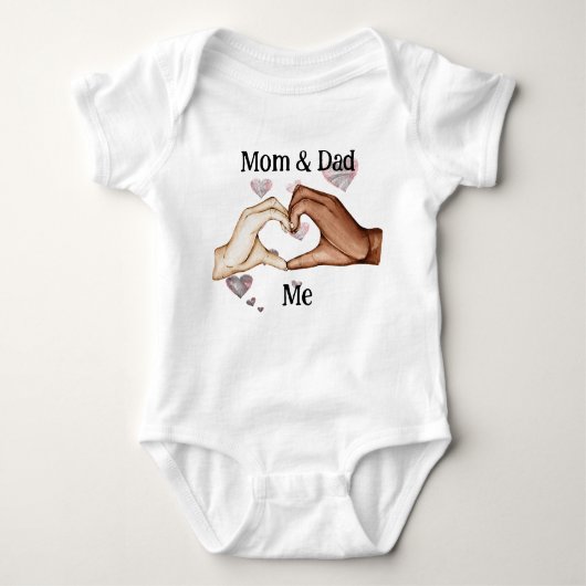 Mama und Papa Baby Strampler (Vorderseite)