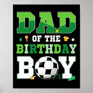 Mama und Papa des Geburtstagsjungen Fußball-Geburt Poster