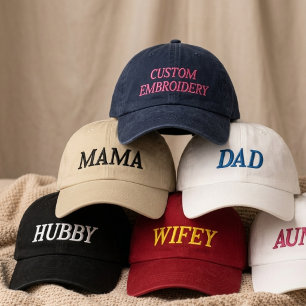 Mama und Papa   Moderne Ehefrau und Ehemann Benutz Bestickte Baseballkappe
