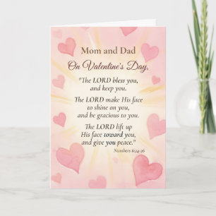 Mama und Papa religiöse Valentinsgruß-Schrift Karte