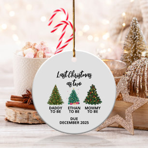 Mama und Papa Weihnachtsbaumschmuck, Papa Bis bald Keramik Ornament