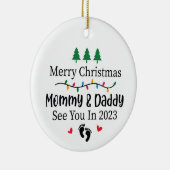 Mama und Papa Weihnachtsschmuck Baby 2023 (Rechts)