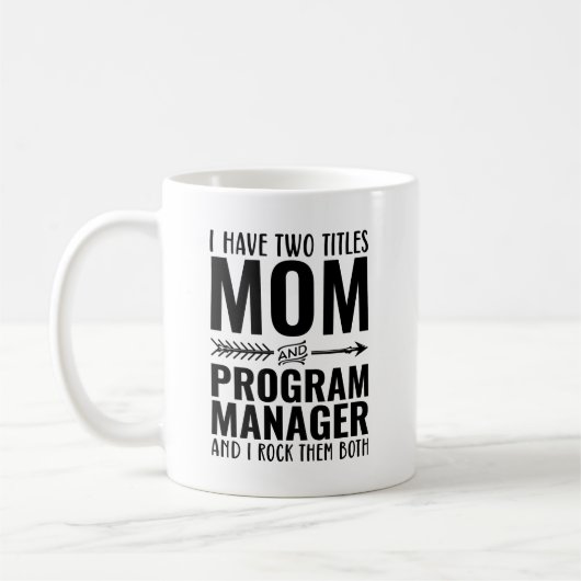 Mama und Programmleiter Funny Kaffeetasse (Links)